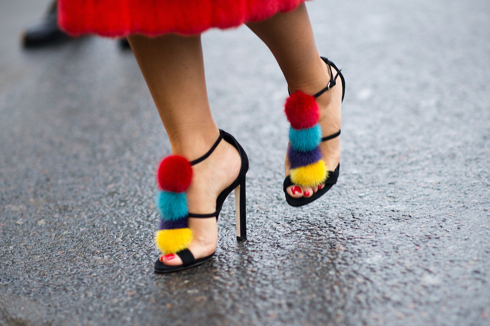 Brian Atwood Pom Pom Shoes, Outside Dior Couture SS2015
